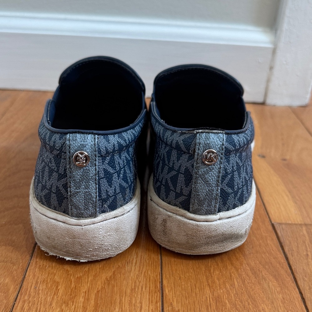 Michael Kors Blue Logo Slip-On Sneakers - Picture 5 of 12